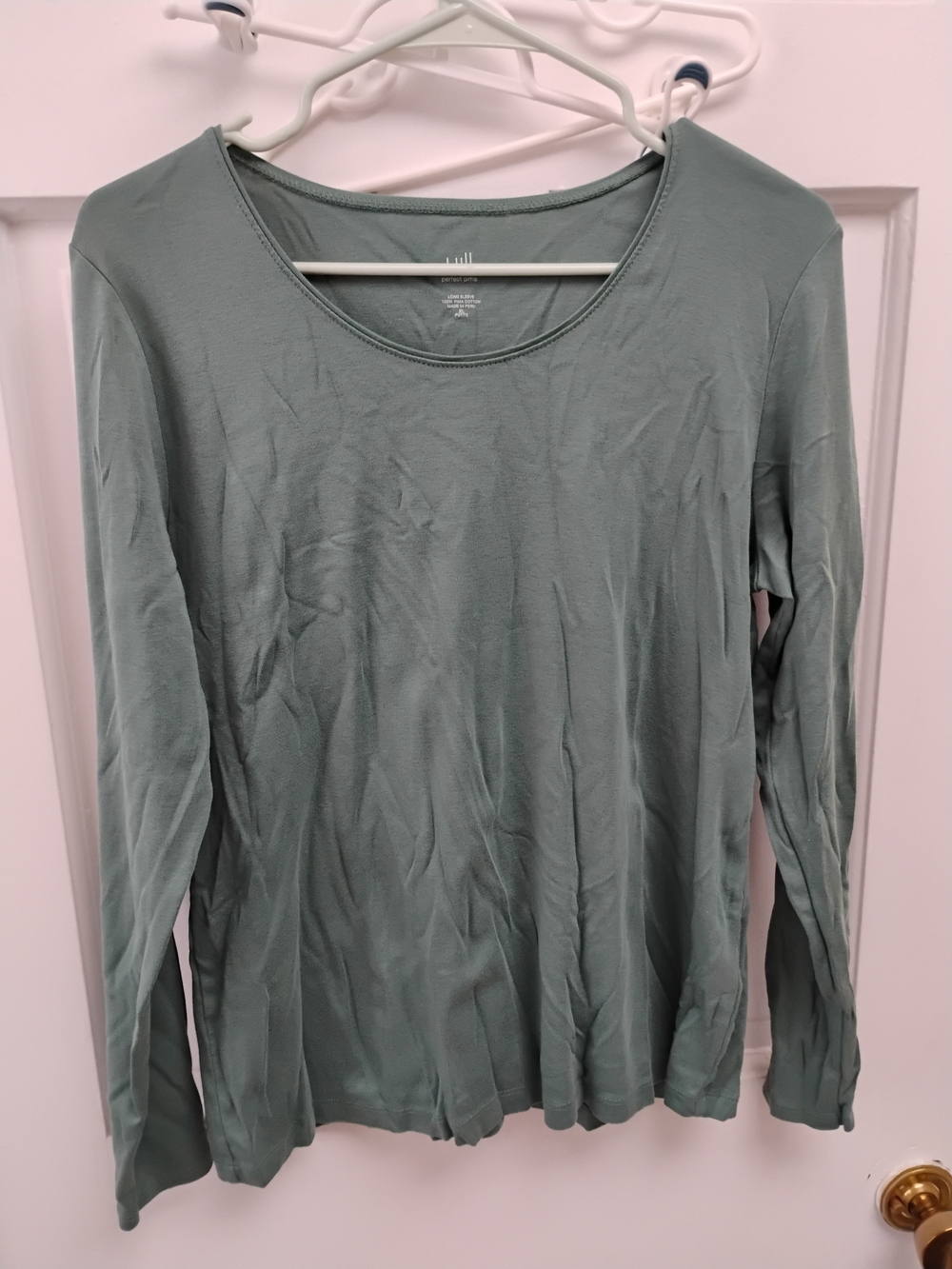 J. Jill Scoop Neck Top in Sage Green